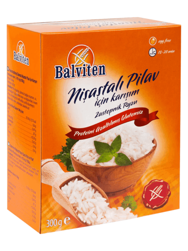 Balviten Glutensiz ve Düşük Proteinli Pirinç İkamesi - Zastepnik Ryzu 300 g x 6 Adet