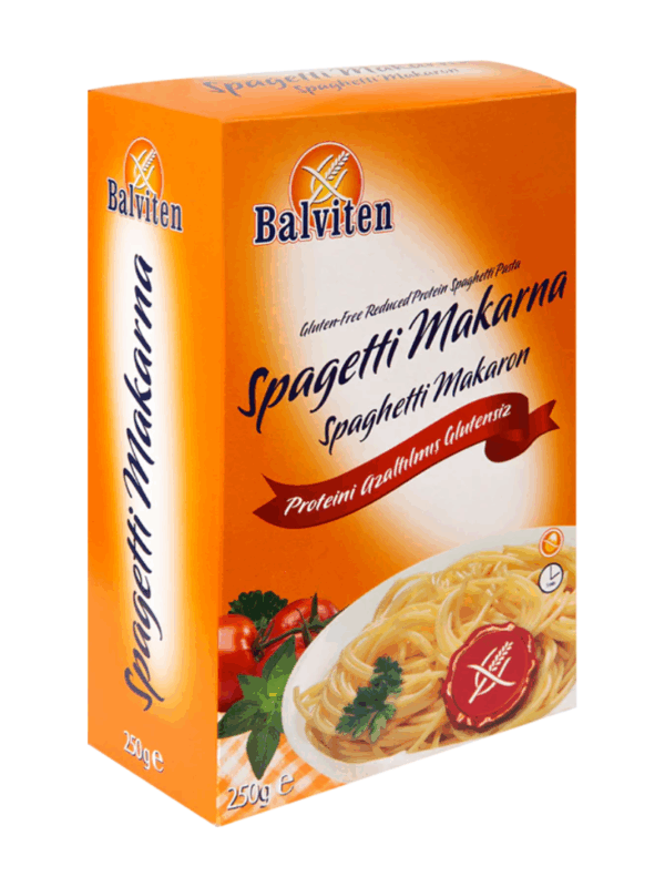 Balviten Glutensiz ve Düşük Proteinli Spaghetti Makarna - Makaron Spagetti 250 g x 6 Adet