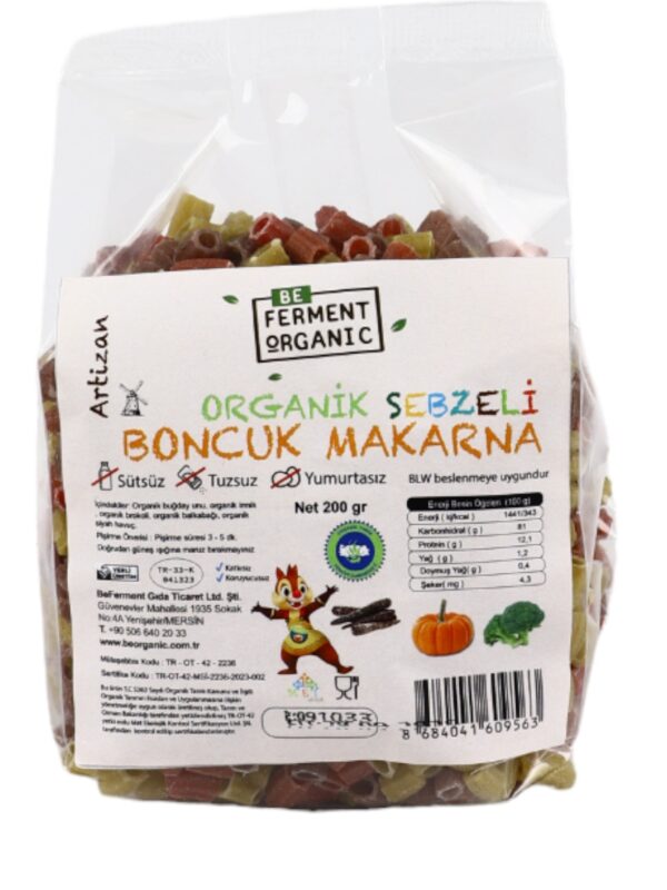 Beferment Organic Boncuk Makarna 450 g x 4 Adet