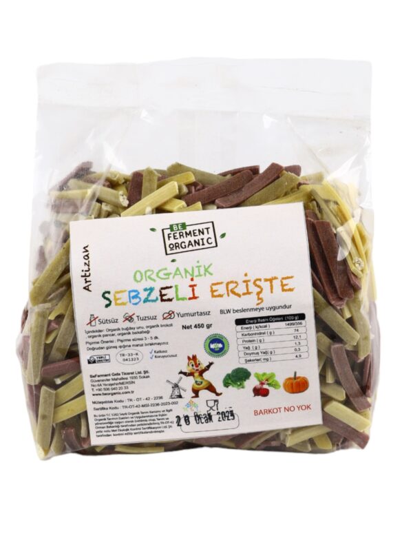 Beferment Organic Sebzeli Ev Eriştesi 200 g x 4 Adet