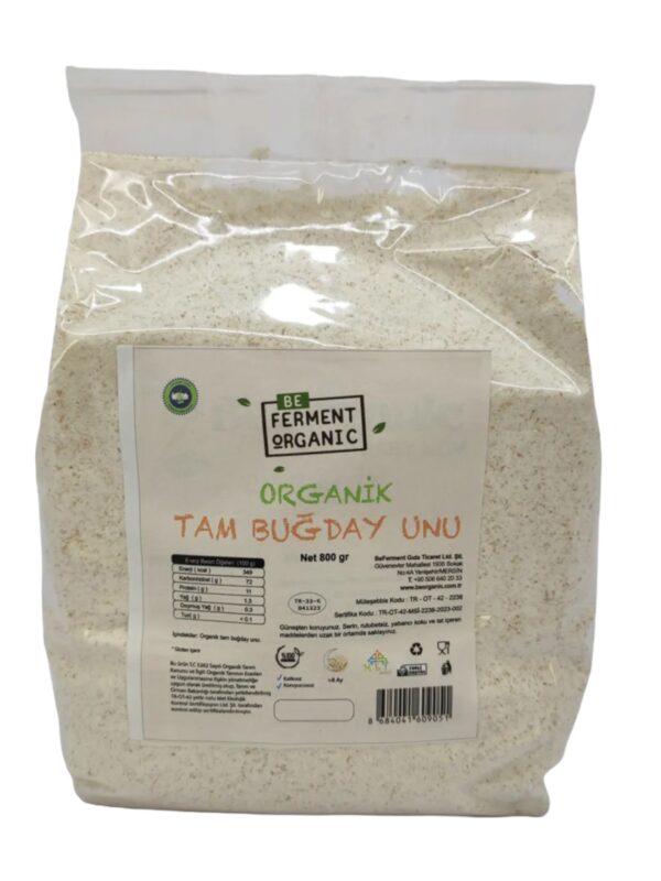 Beferment Organic Tam Buğday Unu 800 g x 4 Adet