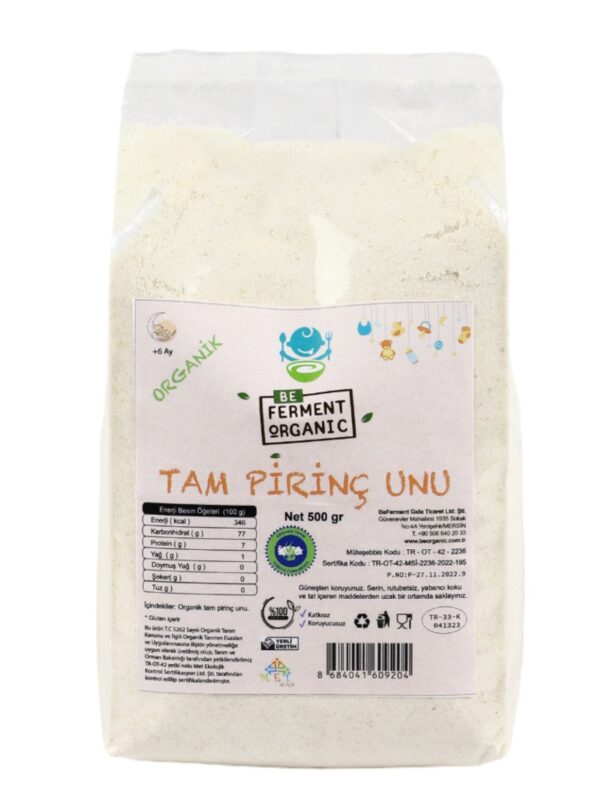 Beferment Organic Tam Pirinç Unu 500 g x 4 Adet