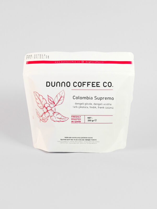 Dunno Colombia Supremo Çekirdek Kahve 250 g