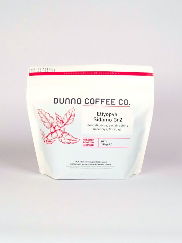 Dunno Etiyopya Sidamo G2 Çekirdek Kahve 250 g