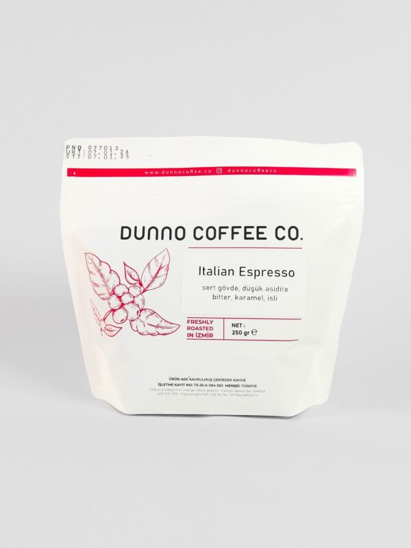 Dunno Italian Espresso Blend Çekirdek Kahve 250 g