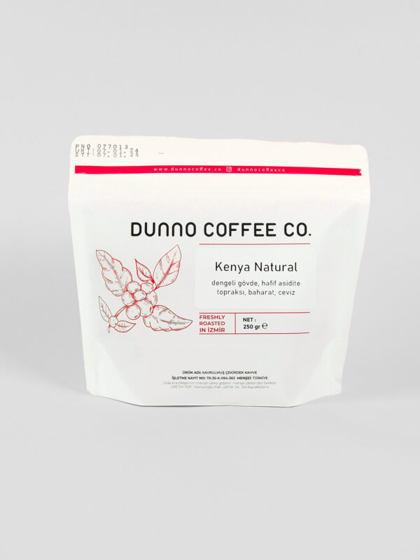 Dunno Kenya Natural Çekirdek Kahve 250 g