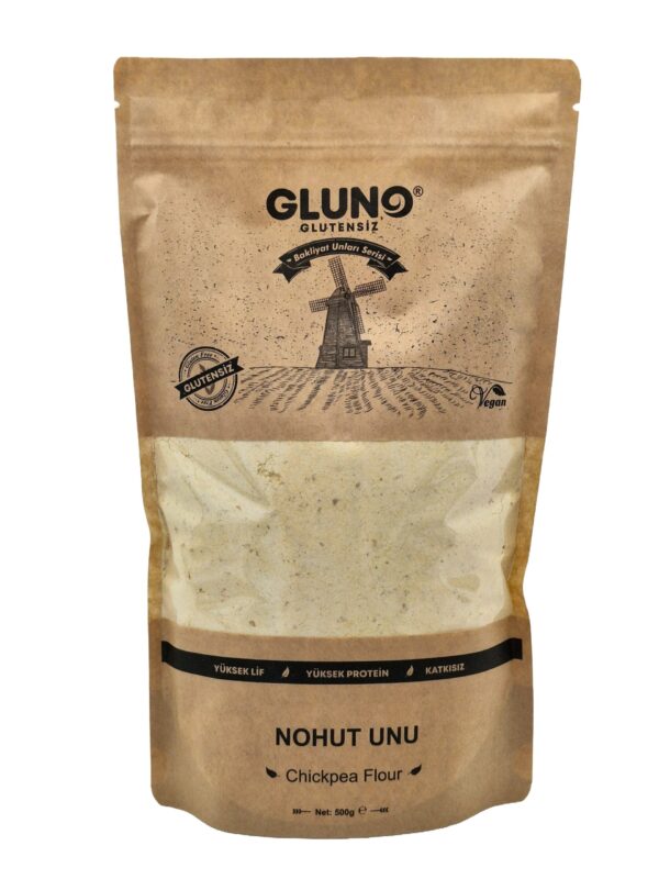 Gluno Glutensiz Çiğ Nohut Unu 500 g