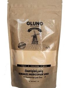 Gluno Glutensiz Ön Pişirilmiş Kırmızı Mercimek Unu 250 g