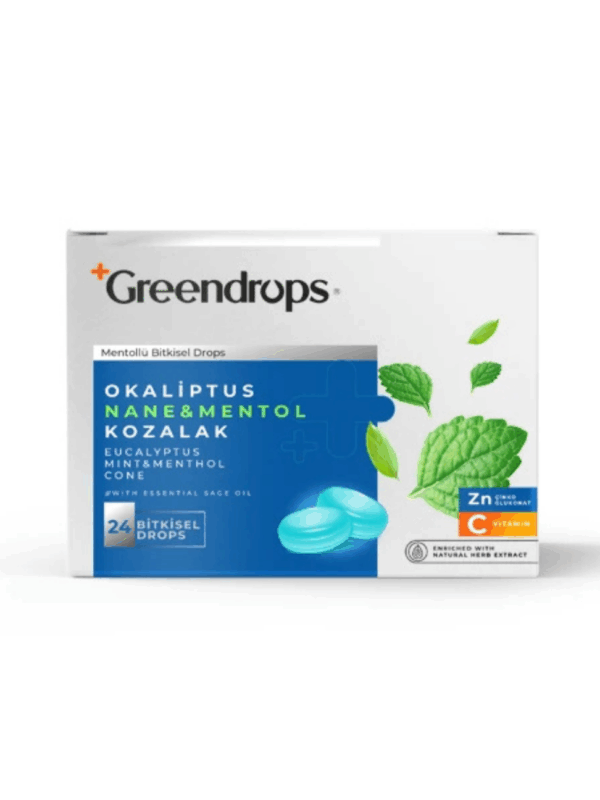 Greendrops Okaliptüs & Nane & Mentol & Kozalak 24'lü x 12 Adet
