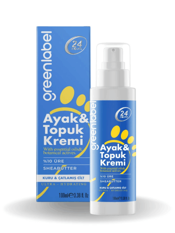Greenlabel %10 Üre Shea Butter ve Çay Ağacı Yağı İçeren Çatlak Onarıcı Nemlendirici Ayak ve Topuk Bakım Kremi 100 mL x 12 Adet