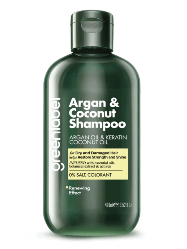 Greenlabel Argan ve Hindistan Cevizi Özlü Dökülme Karşıtı Besleyici ve Onarıcı Keratin Şampuanı 400 mL x 12 Adet