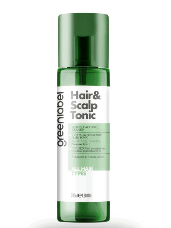 Greenlabel Biberiye Sulu Biotin, Caffeine ve Keratin İçeren Saç ve Saç Derisi Güçlendirici ve Dökülme Karşıtı Hair & Scalp Tonic 200 mL x 12 Adet