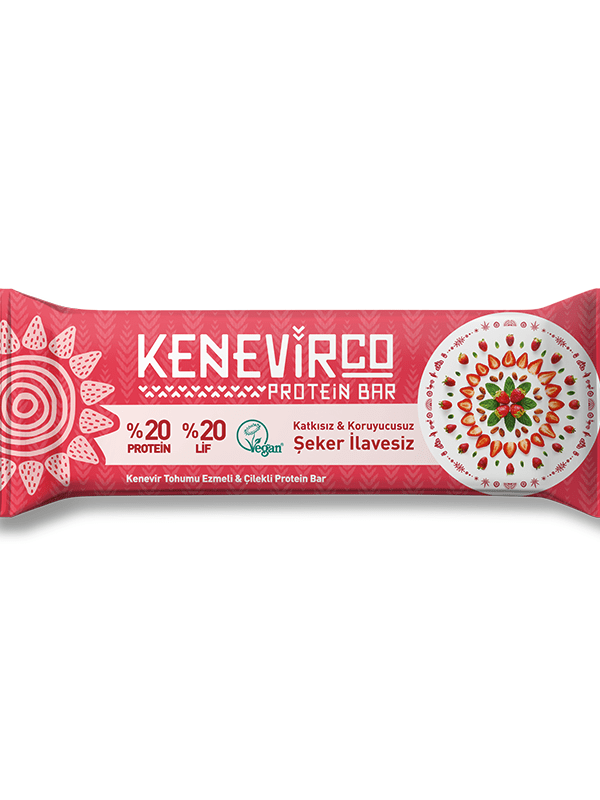 KenevirCo Çilekli Protein Bar 40 g x 12 Adet