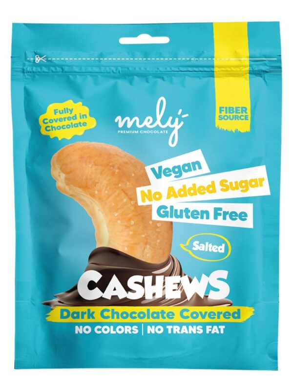 Mely Şeker İlavesiz Çikolata Kaplı Tuzlu Kaju 50 gr x 12 Adet