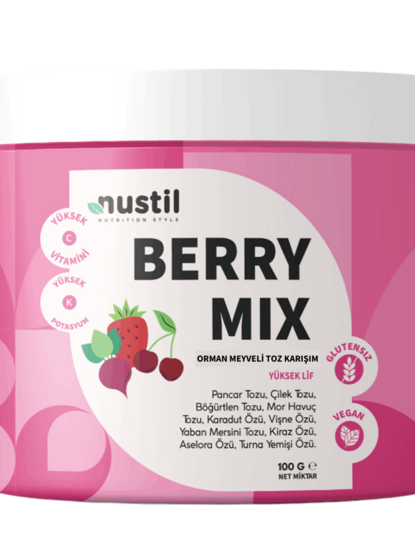 Nustil Berry Mix – Orman Meyveli Toz Karışım 100 g x 3 Adet