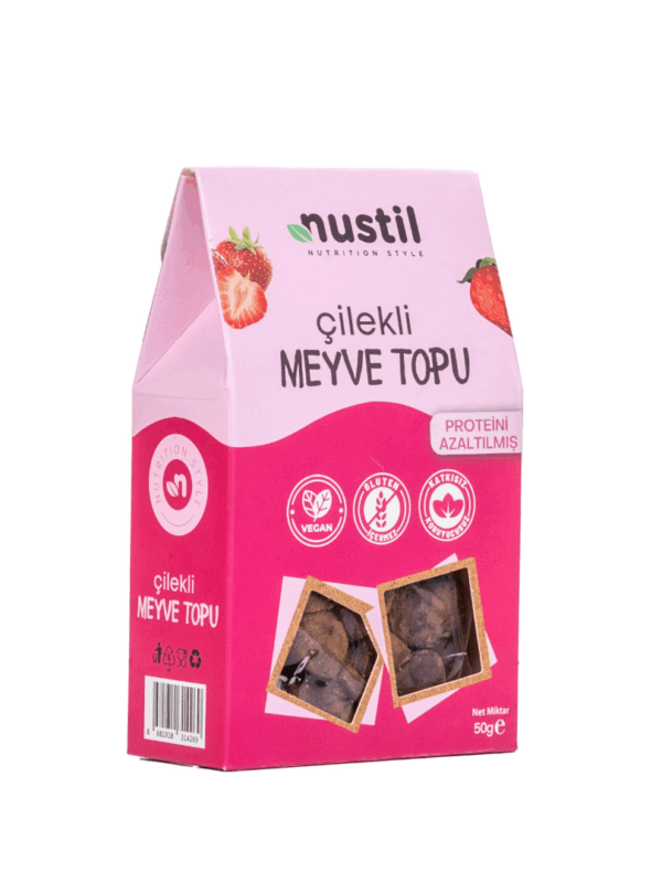 Nustil Glutensiz ve Düşük Proteinli Çilekli MeyveTopu 50 g x 8 Adet