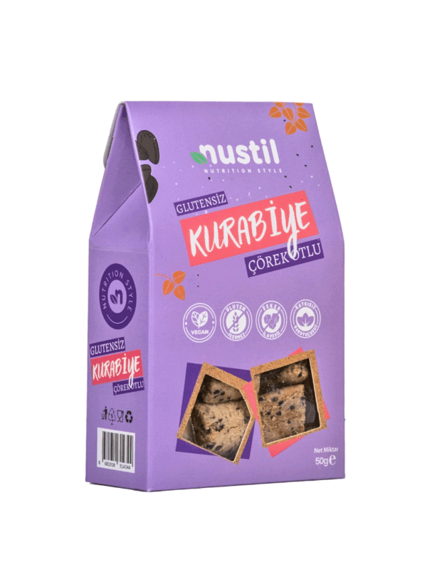 Nustil Glutensiz Çörek Otlu Kurabiye 50 g x 8 Adet