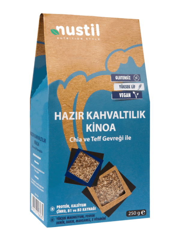 Nustil Glutensiz Hazır Kahvaltılık Kinoa (Teff Gevreği ve Chia ile) 250 g x 6 Adet