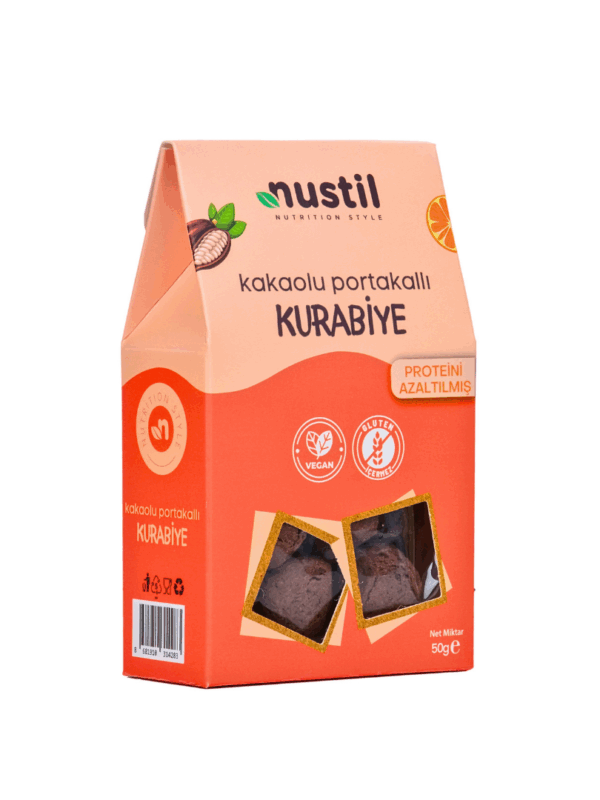 Nustil Glutensiz ve Düşük Proteinli Kakaolu Portakallı Kurabiye 50 g x 8 Adet