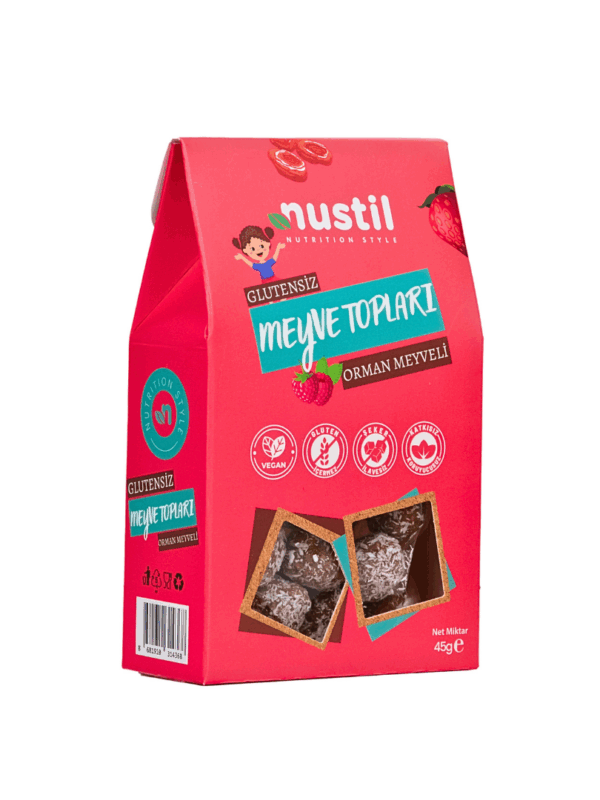 Nustil Glutensiz Orman Meyveli Meyve Topları 45 g x 8 Adet