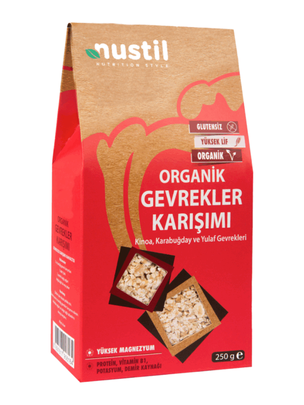 Nustil Organik ve Glutensiz Gevrekler Karışımı 250 g x 6 Adet