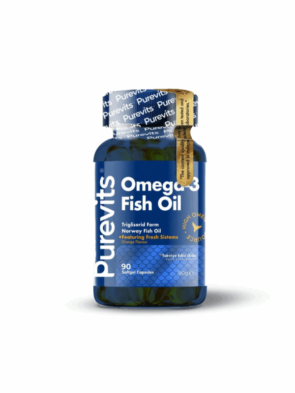 Purevits Advanced Omega-3 Yüksek Oran EPA DHA 1000 mg Balık Yağı 90 Soft Jel x 6 Adet