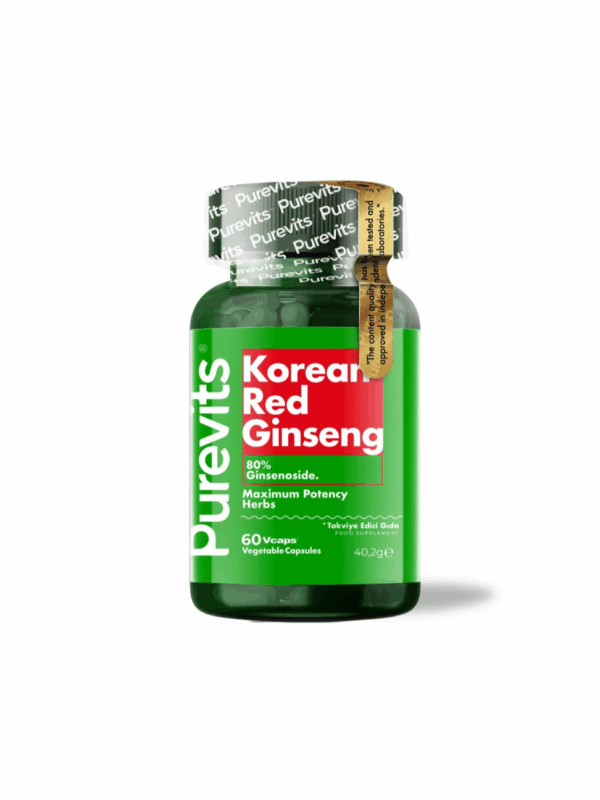 Purevits Kırmızı Kore Ginseng 500 mg 60 Kapsül x 6 Adet