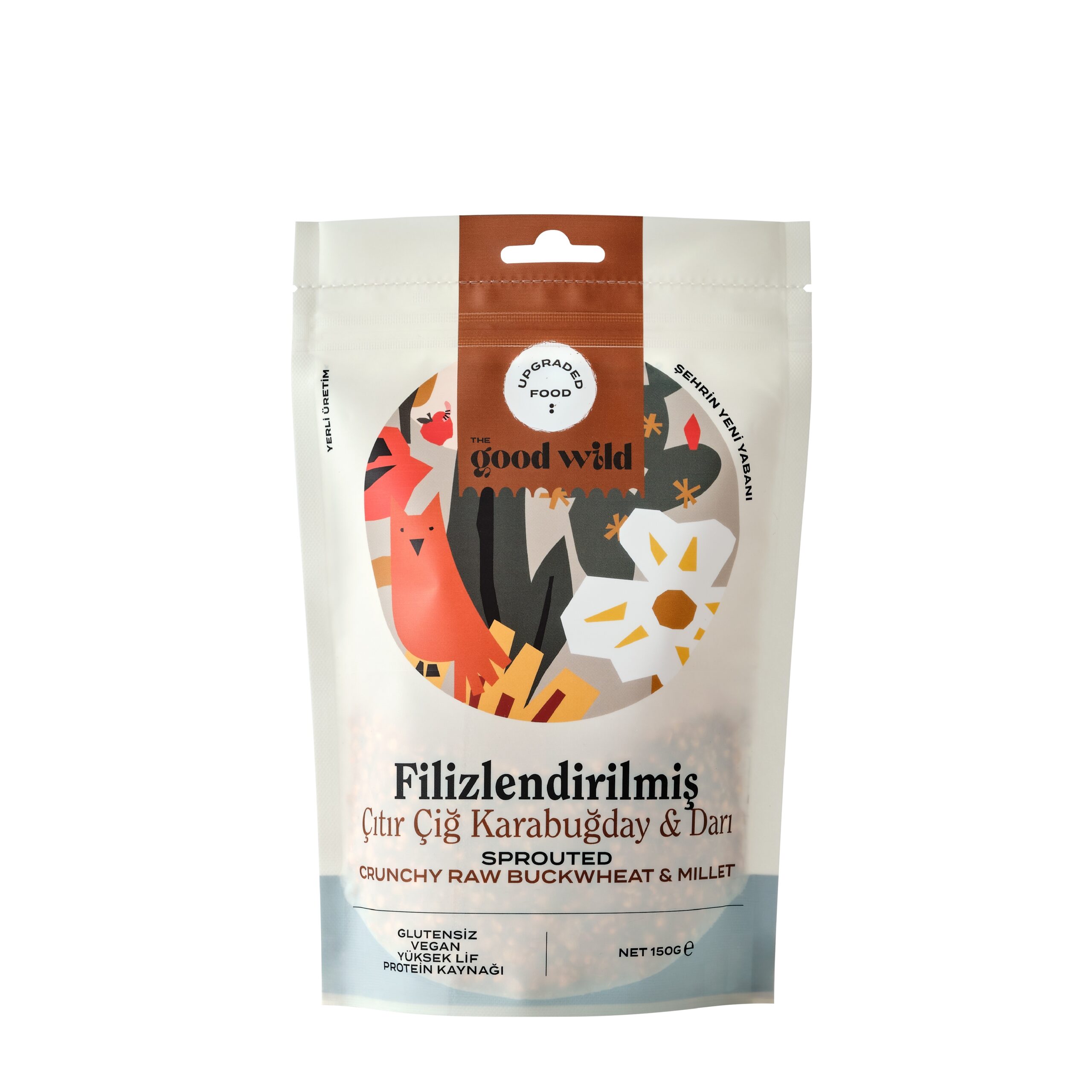 The Good Wild Filizlendirilmiş Çıtır Çiğ Karabuğday & Darı 150 g
