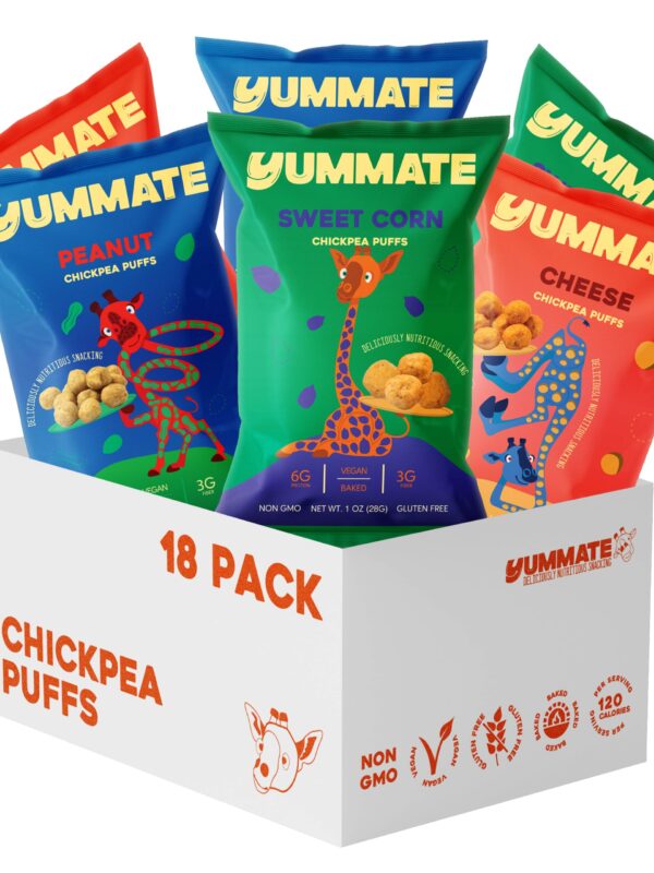 Yummate 3 Çeşit Nohut Cipsi Deneme Seti – 28 g x 18 Adet